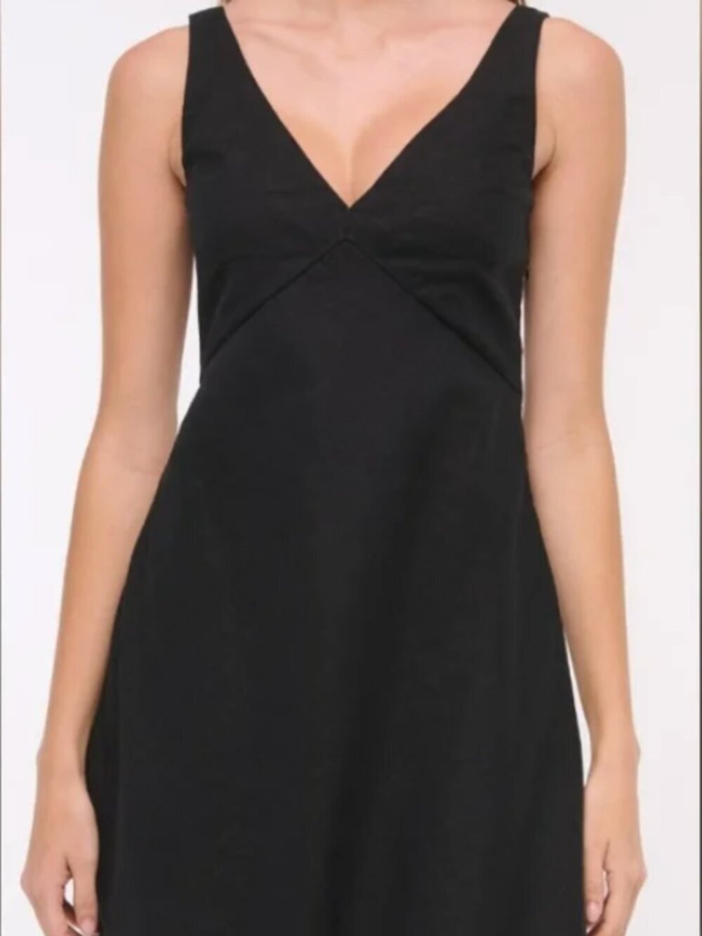 Abercrombie and Fitch V Neck Linen Blend Mini Dress